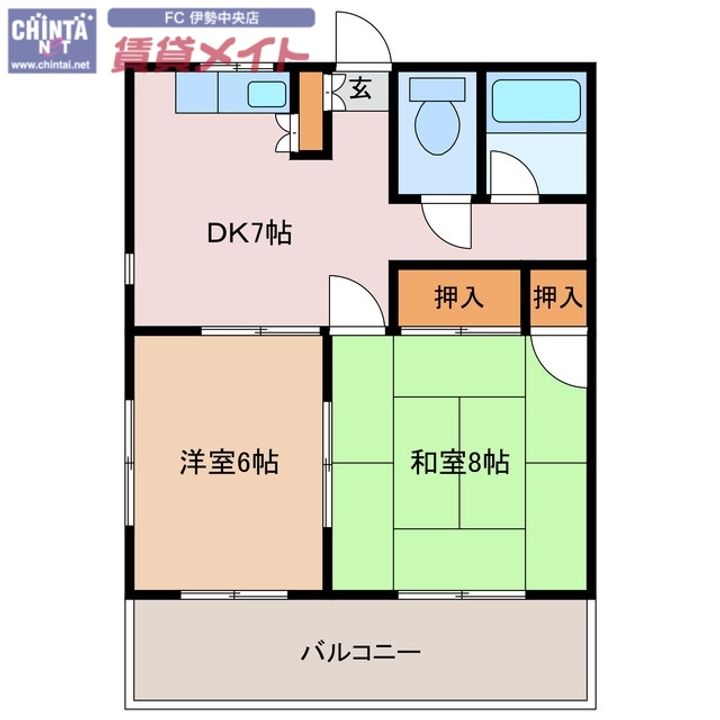 北マンションの間取り