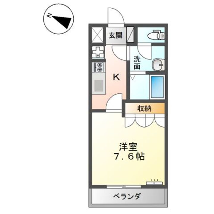 岡山県倉敷市中畝9(アパート)の賃貸物件の間取り