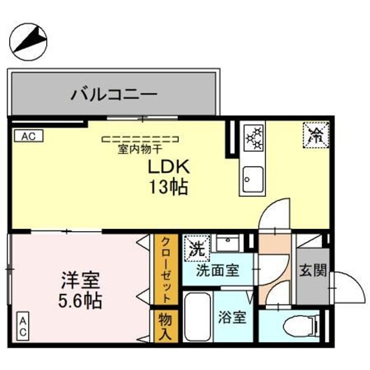 群馬県前橋市山王町(アパート)の賃貸物件の間取り