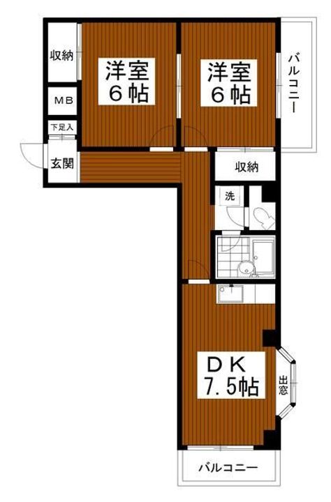 東京都多摩市豊ヶ丘1(マンション)の賃貸物件の間取り
