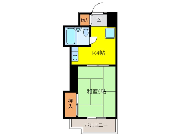 静岡県浜松市中央区三島町(マンション)の賃貸物件の間取り