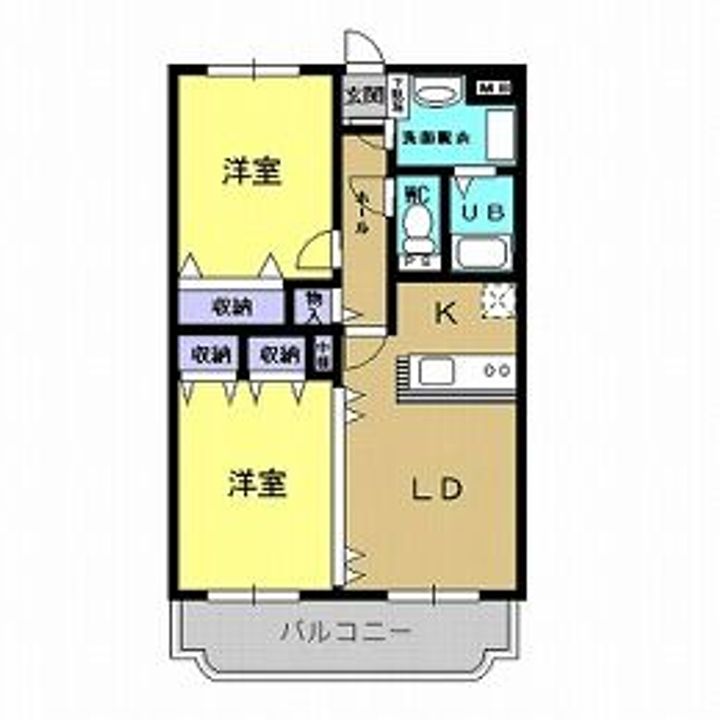 栃木県宇都宮市上戸祭町(マンション)の賃貸物件の間取り