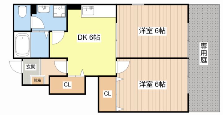 滋賀県湖南市下田(アパート)の賃貸物件の間取り