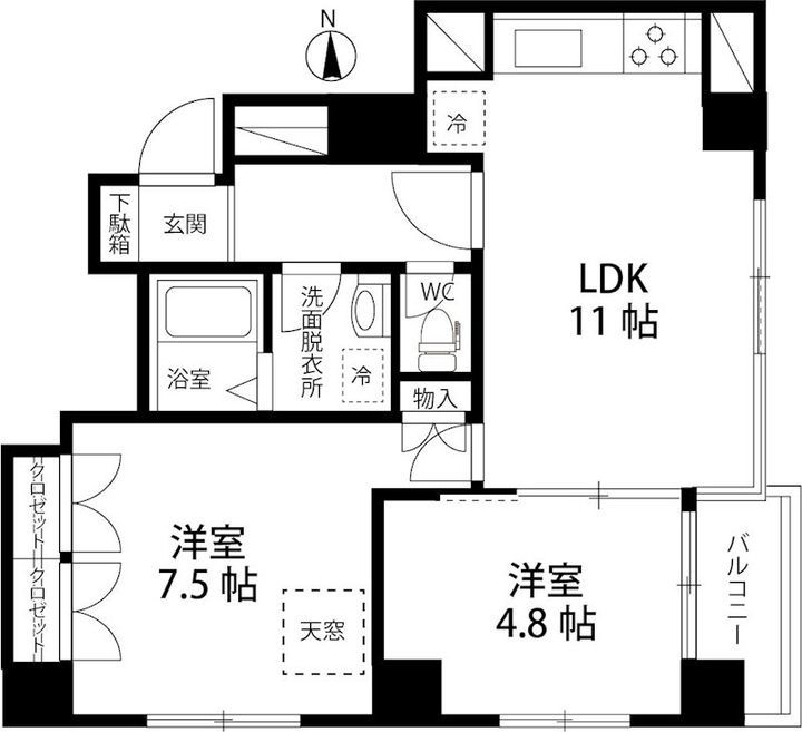 RK常盤台の間取り