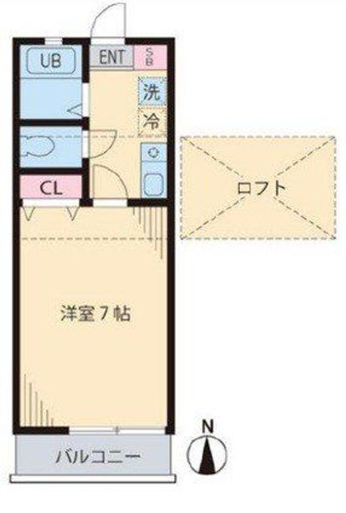 東京都小平市学園東町3(アパート)の賃貸物件の間取り
