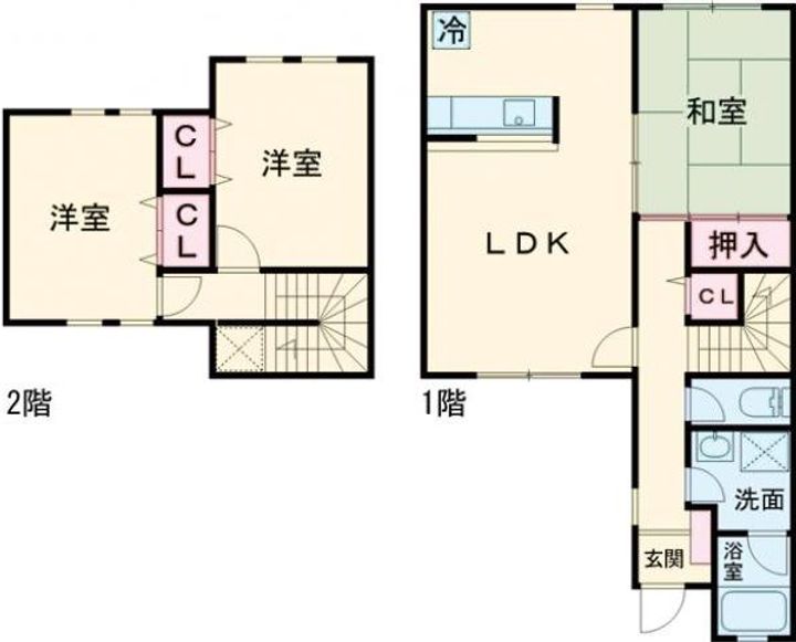 奈良県奈良市朱雀2(一戸建)の賃貸物件の間取り