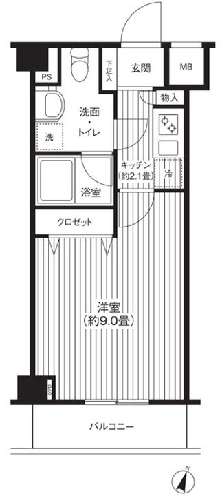 グランハイツ東中野の間取り