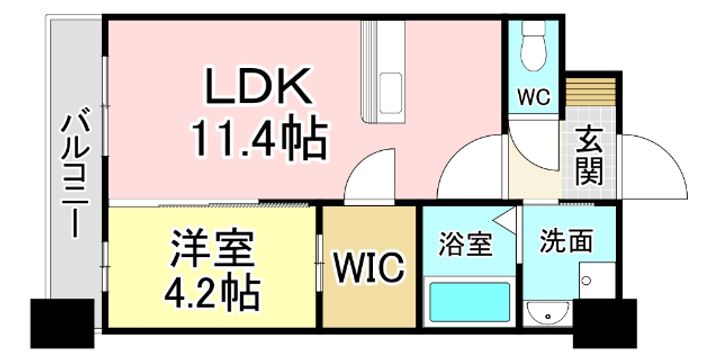 福岡県北九州市小倉北区竪町2(マンション)の賃貸物件の間取り