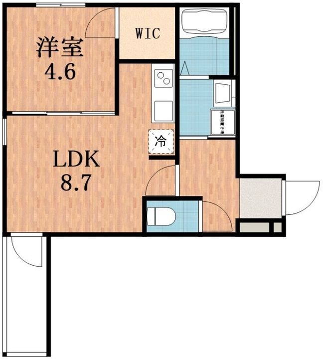 大阪府大阪市平野区背戸口1(アパート)の賃貸物件の間取り