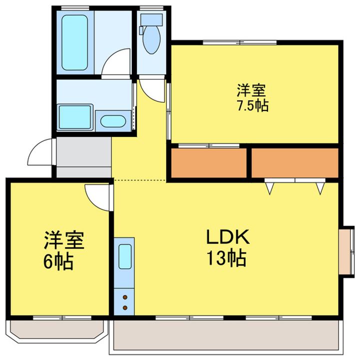 徳島県徳島市万代町5(マンション)の賃貸物件の間取り