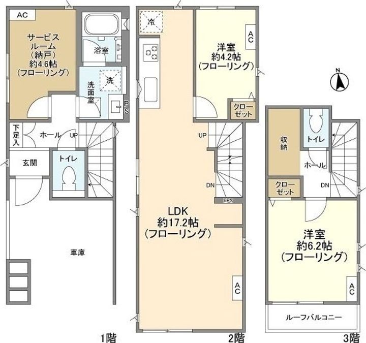 東京都杉並区上荻4(一戸建)の賃貸物件の間取り