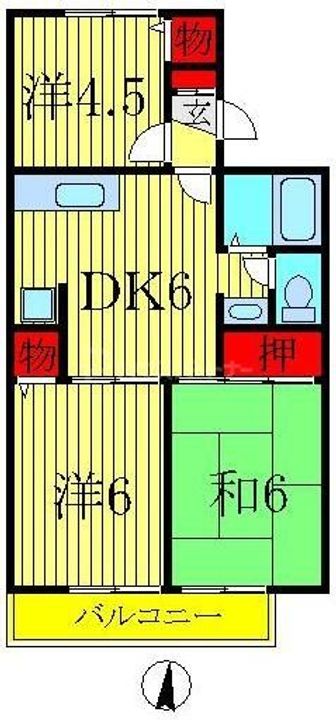 ロイヤルタウン泉の間取り