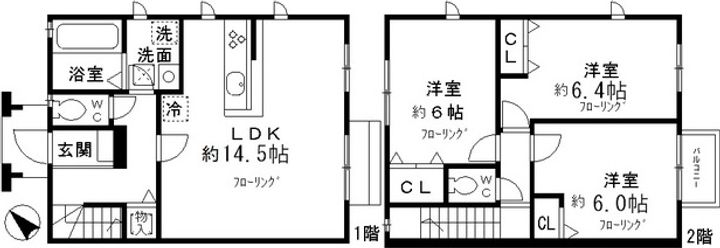 東京都世田谷区宇奈根3(一戸建)の賃貸物件の間取り