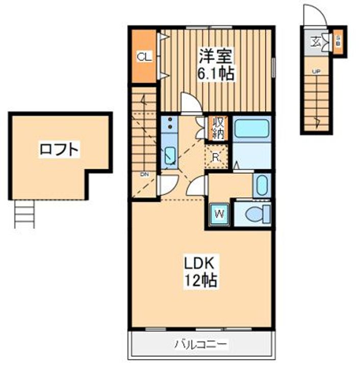東京都日野市多摩平3(アパート)の賃貸物件の間取り