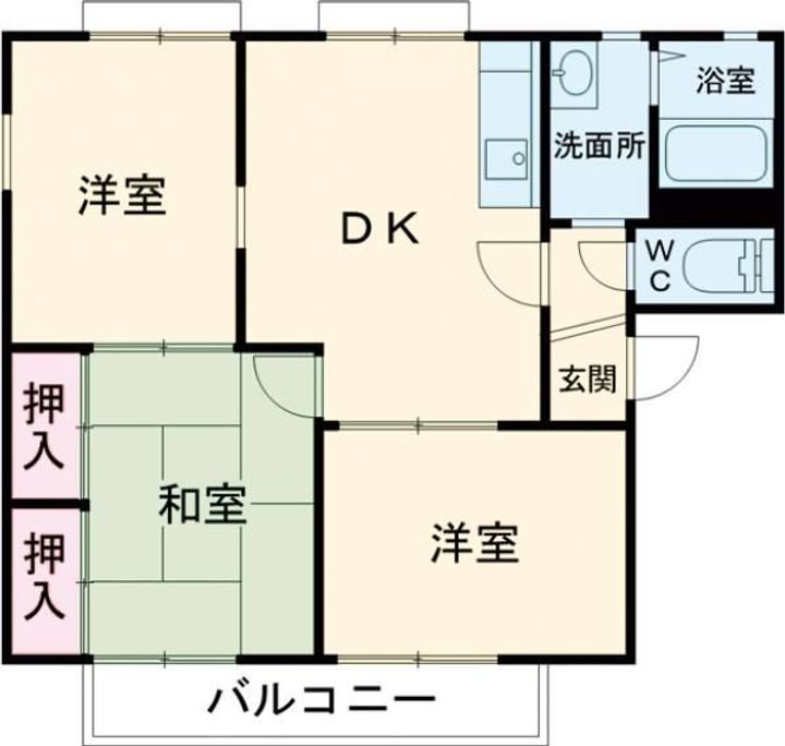 大阪府岸和田市池尻町(アパート)の賃貸物件の間取り