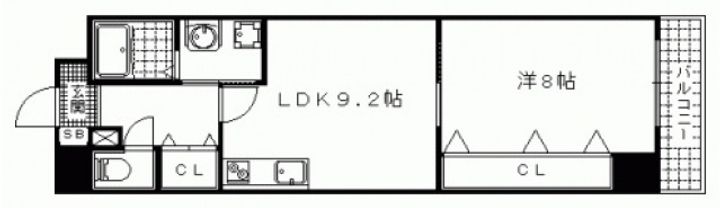 エリーフラッツ浜大津の間取り