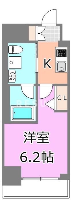 千葉県千葉市中央区長洲1(マンション)の賃貸物件の間取り