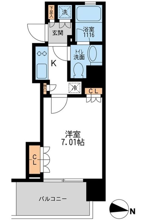 東京都江東区常盤2(マンション)の賃貸物件の間取り