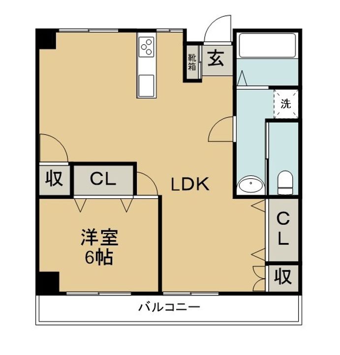 徳島県徳島市沖浜3(マンション)の賃貸物件の間取り