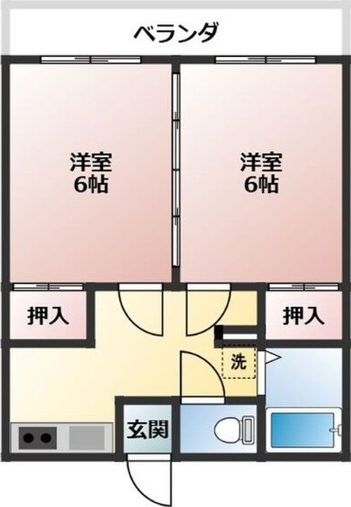横山ハイツの間取り