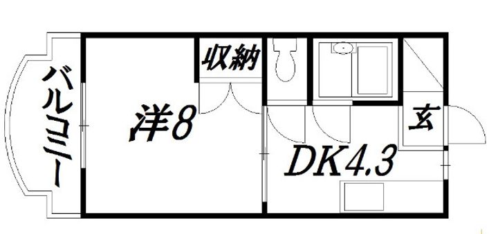 静岡県浜松市中央区高丘北3(マンション)の賃貸物件の間取り