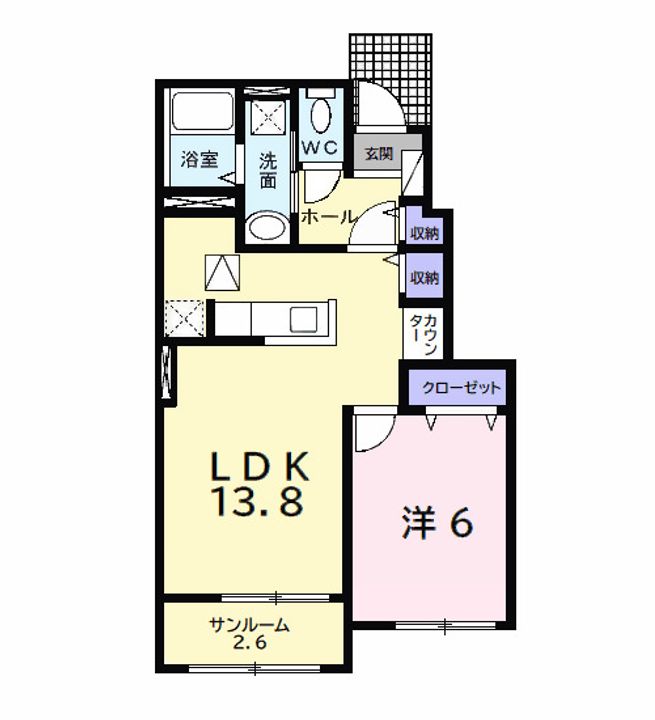 千葉県茂原市東茂原(アパート)の賃貸物件の間取り
