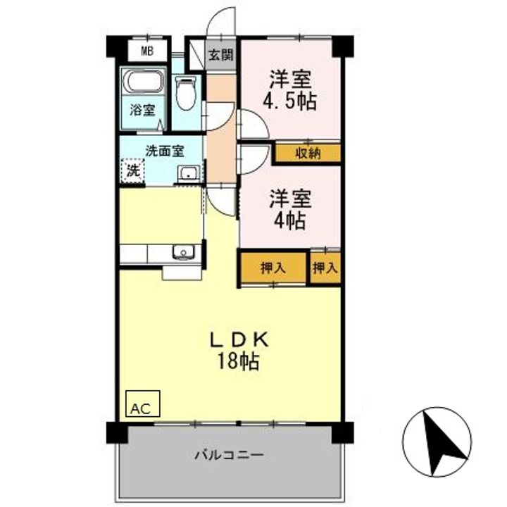 兵庫県加西市北条町古坂(マンション)の賃貸物件の間取り
