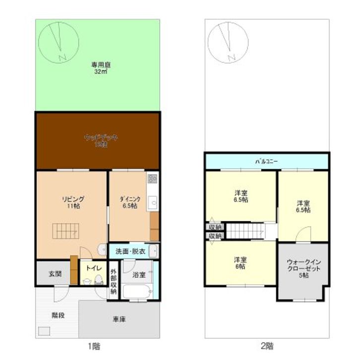 埼玉県さいたま市大宮区大原7(一戸建)の賃貸物件の間取り