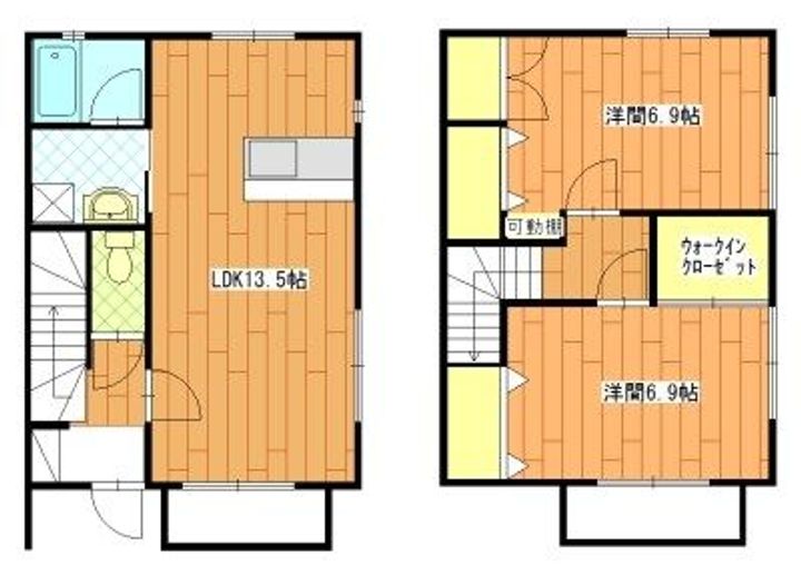 静岡県袋井市上山梨(一戸建)の賃貸物件の間取り