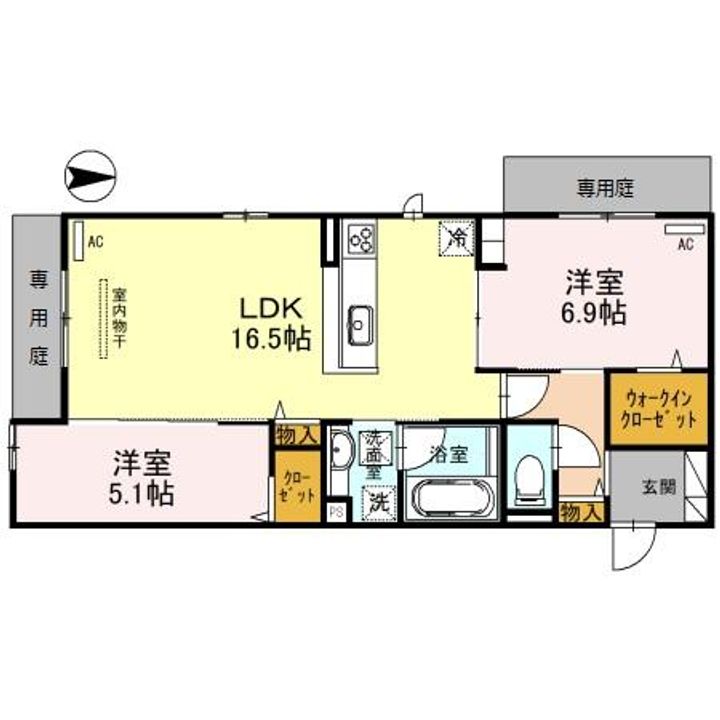 大阪府高石市西取石1(アパート)の賃貸物件の間取り