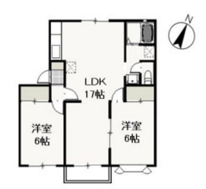 グリーンパーク西辛川Bの間取り