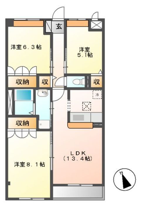 コンフォール里根川IIの間取り
