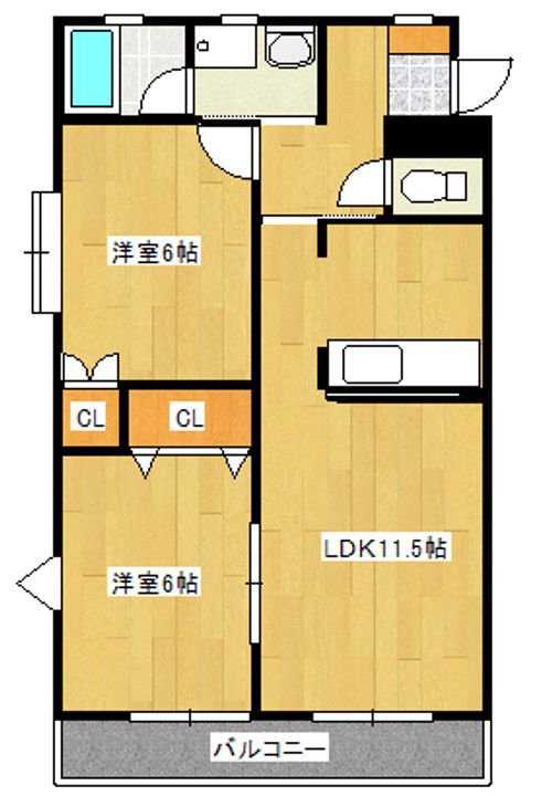 シャトーリーブ21の間取り
