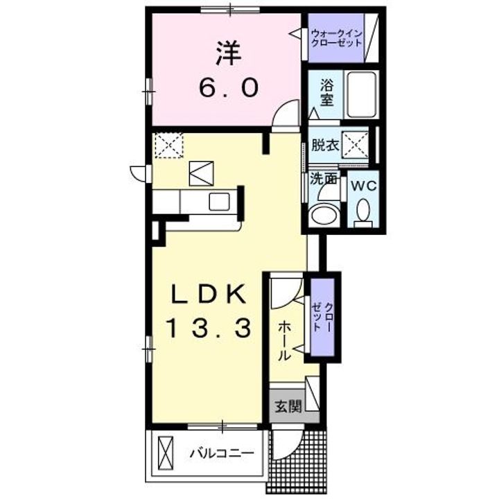 兵庫県西脇市和田町(アパート)の賃貸物件の間取り