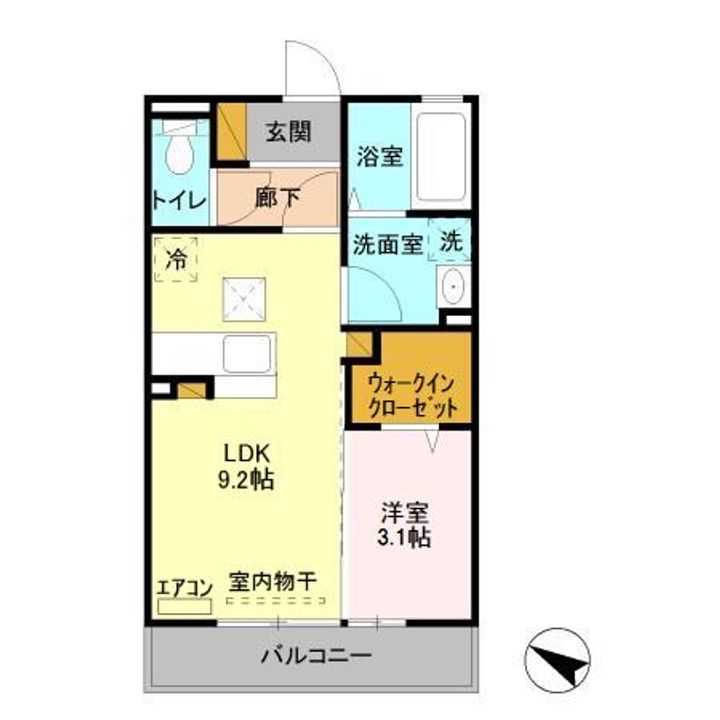 茨城県ひたちなか市大字東石川(アパート)の賃貸物件の間取り