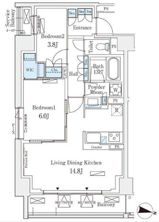 ロイヤルパークス赤羽サウスの間取り