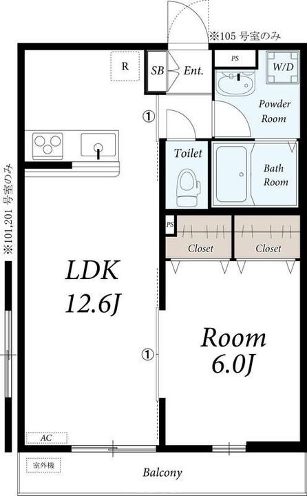 東京都昭島市拝島町3(アパート)の賃貸物件の間取り