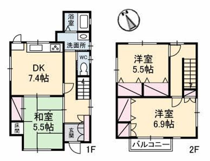 香川県高松市元山町(一戸建)の賃貸物件の間取り