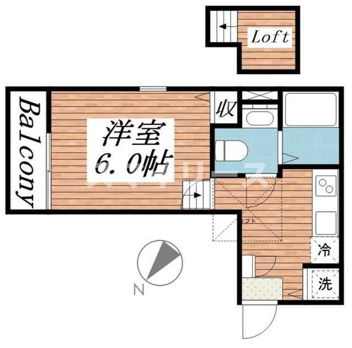千葉県柏市東逆井1(アパート)の賃貸物件の間取り