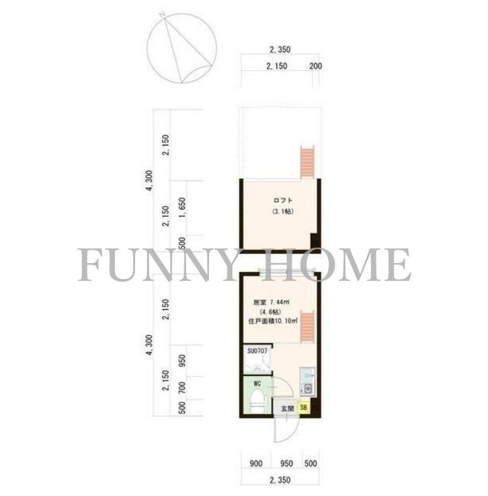 東京都世田谷区下馬1(アパート)の賃貸物件の間取り