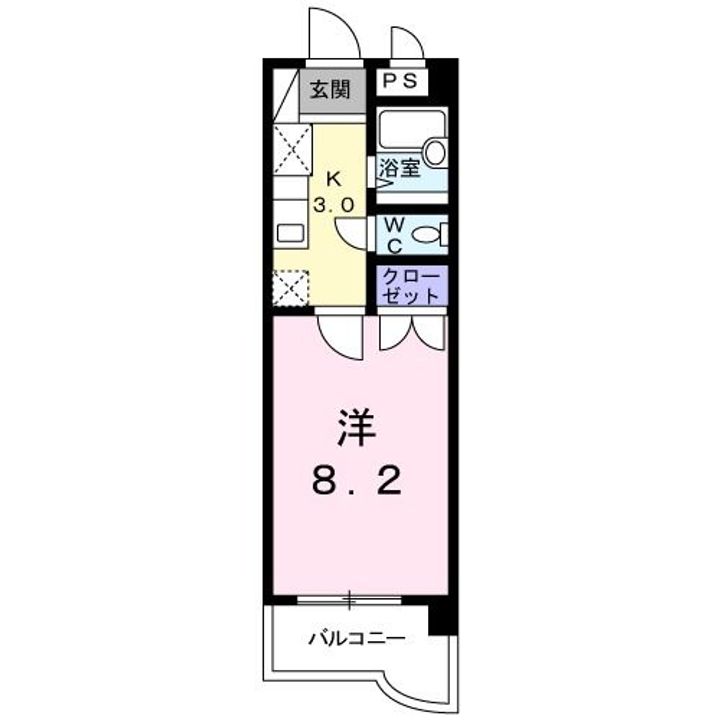 福岡県北九州市八幡西区竹末1(マンション)の賃貸物件の間取り