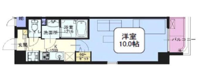 愛知県名古屋市緑区鳴海町字上汐田(マンション)の賃貸物件の間取り