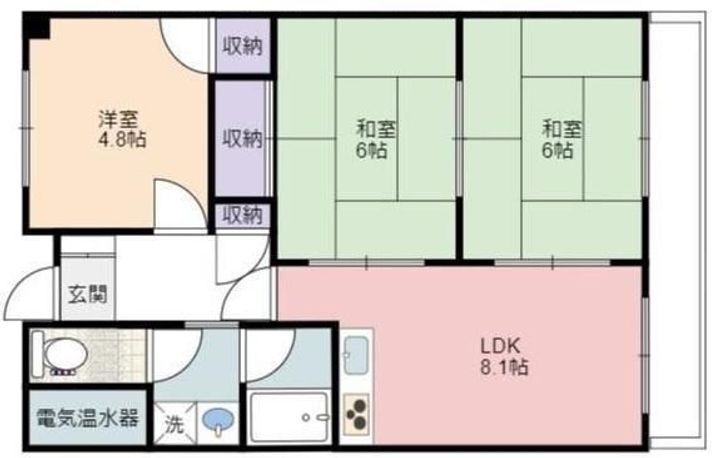 滋賀県彦根市高宮町(マンション)の賃貸物件の間取り