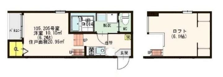 Le Grand Bleu 蛍池の間取り