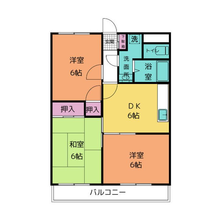 ストークハウス岩崎 Aの間取り