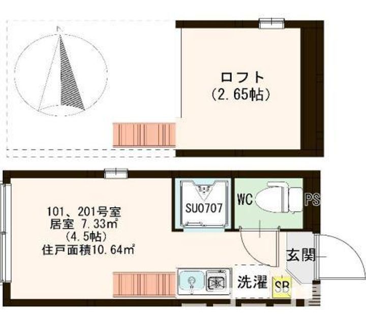 東京都板橋区幸町(アパート)の賃貸物件の間取り