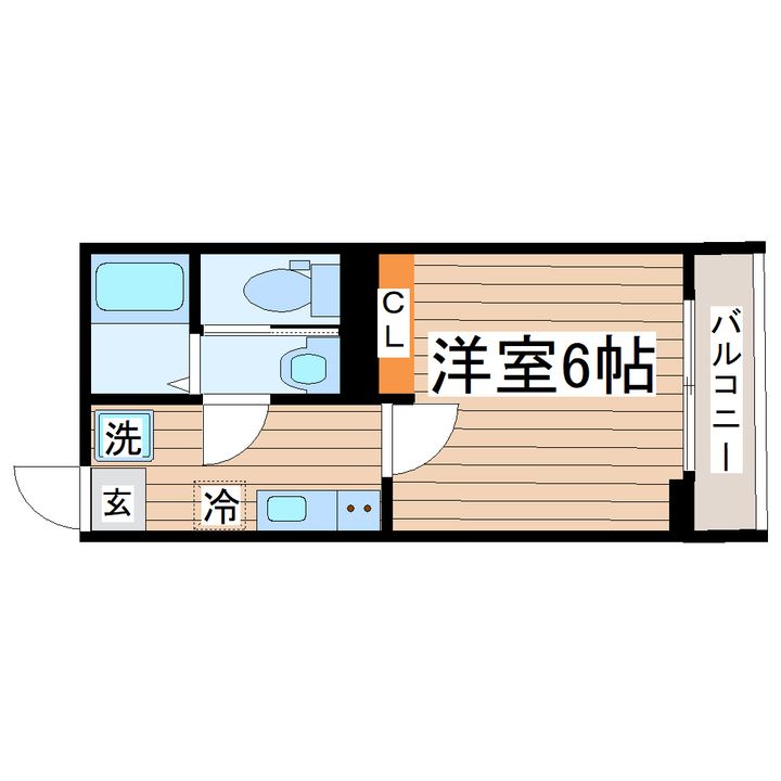 宮城県仙台市太白区長町南1(アパート)の賃貸物件の間取り