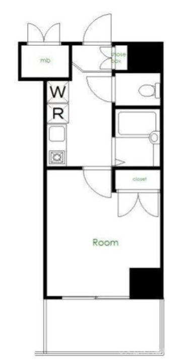 東京都中央区勝どき4(マンション)の賃貸物件の間取り