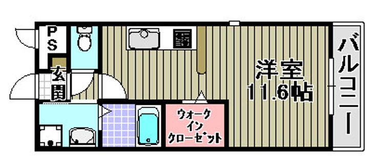 大阪府和泉市伏屋町4(アパート)の賃貸物件の間取り