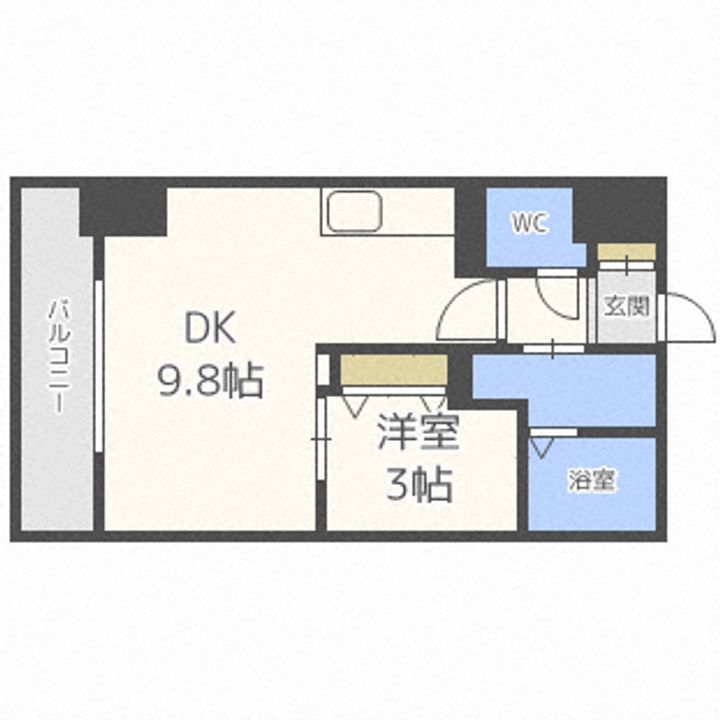 北海道札幌市白石区東札幌五条3(マンション)の賃貸物件の間取り